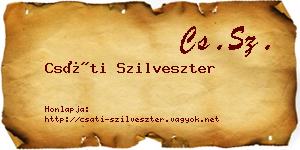 Csáti Szilveszter névjegykártya
